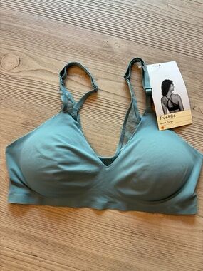 True & Co. Boost Plunge Bralette - Sage Blue